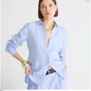 J crew linen blouse